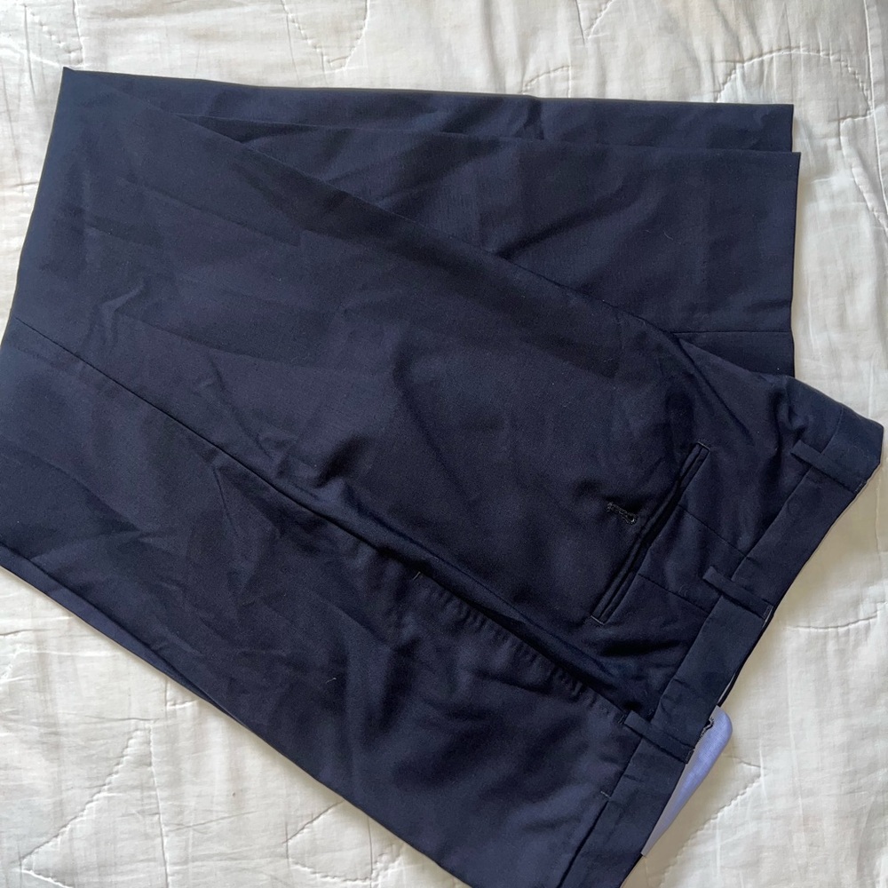Classic navy wool dress trouser - Picture 4 of 4